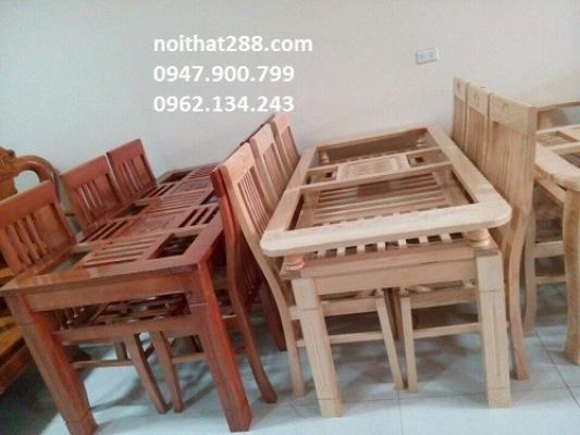 Bộ bàn ghế ăn gỗ sồi nhập khẩu 6 ghế BGA22